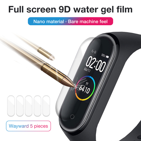 Película protectora de hidrogel para Xiaomi Mi Band 5, protector de pantalla resistente a arañazos para reloj inteligente M5, 1/3/5 Uds. ► Foto 1/6