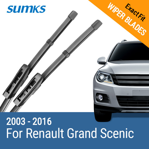 SUMKS-limpiaparabrisas para Renault Grand Scenic II III, 2003, 2004, 2005, 2006, 2007, 2008, 2009, 2010, 2011, 2012, 2013, 2014 ► Foto 1/6