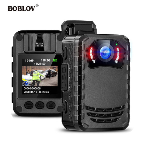 BOBLOV-Mini cámara corporal N9, cámara de cuerpo completo HD 1296P, pequeña, portátil, visión nocturna, cuerpo de policía, 128GB/258GB ► Foto 1/6