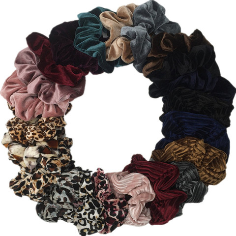 6 unids/lote nueva llegada de mujeres Scrunchies del pelo de terciopelo pelo accesorios para el pelo de cola de caballo de pelo ► Foto 1/6