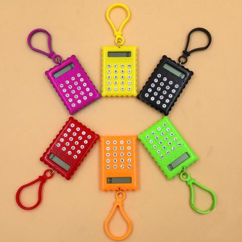 Mini calculadora electrónica de bolsillo para estudiantes, Mini calculadora en forma de galleta, suministros escolares y de oficina, 2022 ► Foto 1/6