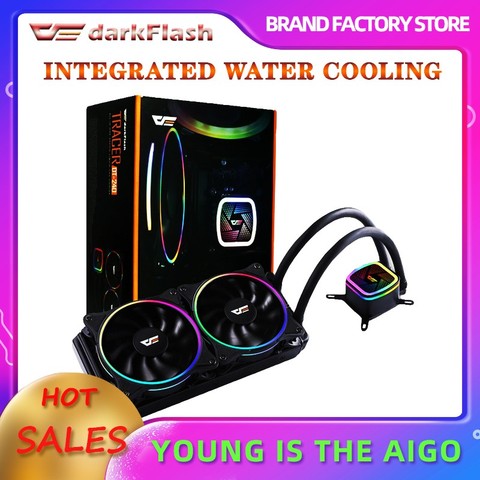 Darkflash-refrigeración con agua de PC, Enfriador de CPU de ordenador, ARGB, disipador de calor de agua, radiador integrado LGA INTEL 1151/2011/AM3 +/AMD AM4 ► Foto 1/6