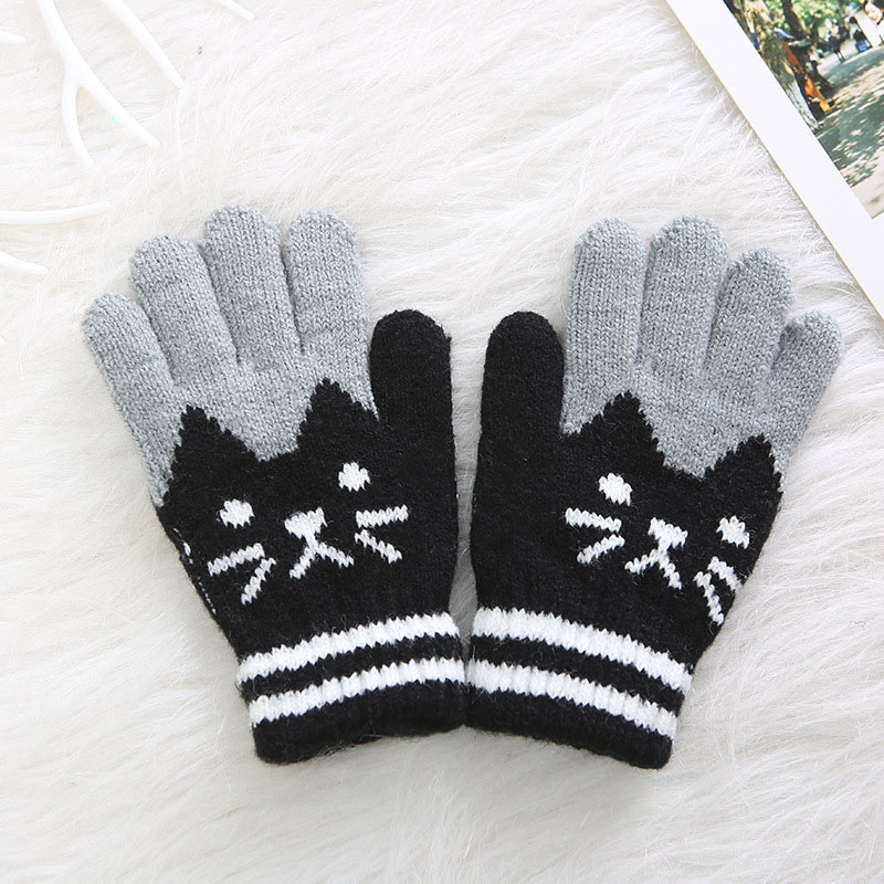 completos guantes térmicos de punto cálidos hipercálidos con forro de felpa de 1 a 6 años de lana para pantalla táctil cómodos Guantes de invierno para niños 