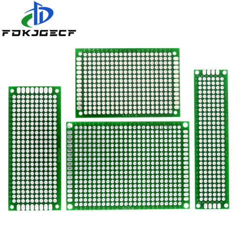 5x7 4x6 3x7 2x8 cm 5*7 4*6 3*7*2*8 de doble cara de cobre pcb prototipo Universal impresa placa de circuito de prototipos para Arduino verde ► Foto 1/5