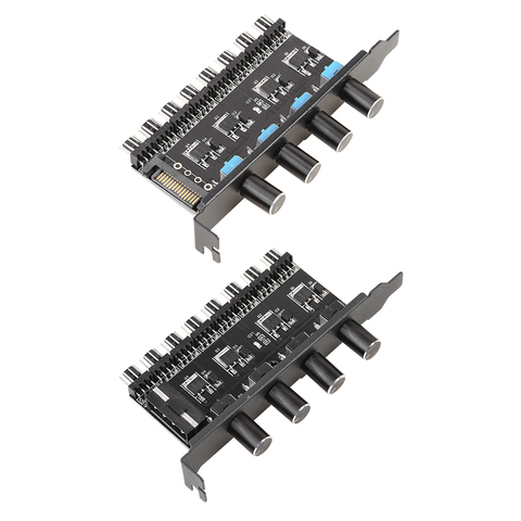 Fuente de alimentación SATA/4 pines de 8 canales, controlador de velocidad de radiador de 1 o 4 botones para CPU, PC, chasis de caja ► Foto 1/6