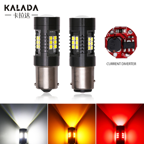 Bombilla Led de marcha atrás para coche, luz de estacionamiento, 12V, blanco, rojo, amarillo, Canbus, 1156 BA15S 1157 P21/BAY15D 5W, 1 Uds. ► Foto 1/6