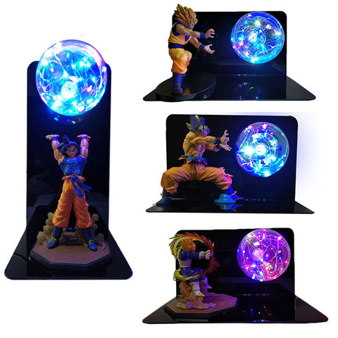 Figuras de Goku de Dragon Ball Super Vegeta Gogeta, luz LED DBZ, lámpara Ultra Instinct Goku para dormitorio, luz nocturna decorativa, regalos ► Foto 1/6