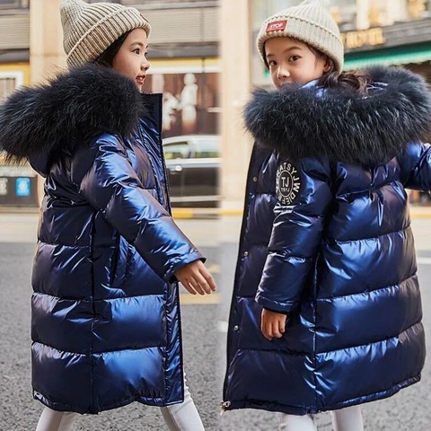 Abrigos de invierno rusos para niñas, ropa gruesa, Chaqueta de traje de nieve impermeable, Abrigo con capucha para exteriores, chaquetas de Chico, Parka ► Foto 1/6