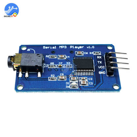 MP3 decodificador modulo dac de YX5300 UART Control serie MP3 jugador módulo Arduino/AVR/ARM/foto CF audio analizador de espectro ► Foto 1/6