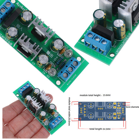 Módulo de fuente de alimentación de puente, rectificador, regulador de doble voltaje, módulo de fuente de alimentación, CC 18 ~ 35V AC 15 ~ 25V LM7815 + LM7915 +-15V, 1 Uds. ► Foto 1/6