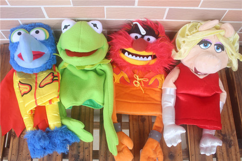 Nuevo los Muppets mostrar Kermit la Rana a la señorita Piggy baterista Gonzo de peluche marioneta de mano 40cm ► Foto 1/5