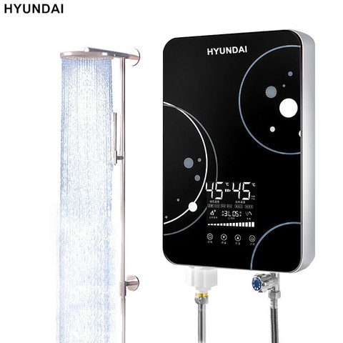 HYUNDAI-calentador de agua eléctrico instantáneo, máquina de agua caliente rápida para baño, limpieza de cocina inteligente a temperatura constante ► Foto 1/6