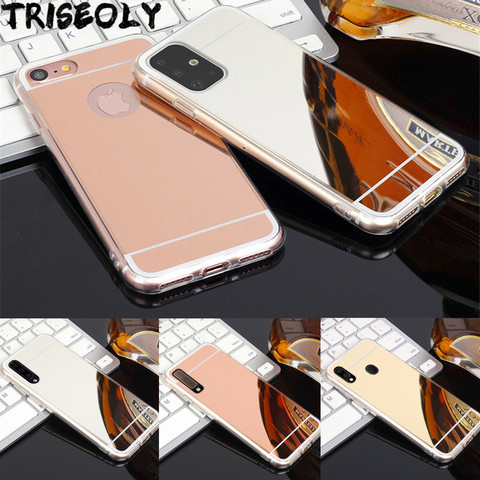 Rosa oro para Samsung Galaxy A51 A71 A50 A70 A80 A90 A10S A20S A30S A40 M40S M30 M10 A20E A7 A9 2022 TPU caso espejo ► Foto 1/6