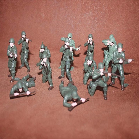 Figuras de acción de soldado de la Segunda Guerra Mundial, accesorios en miniatura de la Segunda Guerra Mundial, decoración de escena militar, señal de infantería, modelo de Juguetes ► Foto 1/4