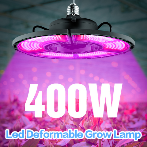 Bombillas LED E27 de 400W de espectro completo para cultivo de plantas, lámpara de luz UV IR Hydro para semillas de flores, invernadero de interior vegetal, caja de tienda de cultivo ► Foto 1/6