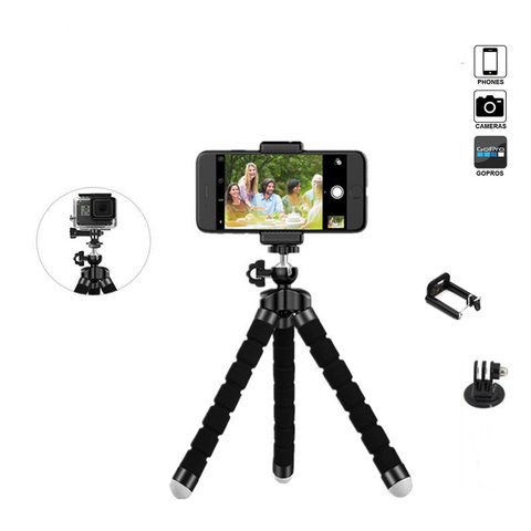 Mini trípode para teléfono móvil, soporte para Cámara de Acción, accesorios para Gopro Hero 8 7 6 5 4 3 + Session SJcam Xiaomi Yi 1 2 4K ► Foto 1/6