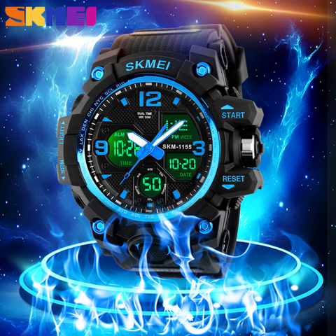 SKMEI-reloj Digital deportivo para hombre, pulsera de cuarzo militar, resistente al agua, regalos electrónicos, envío gratis ► Foto 1/6