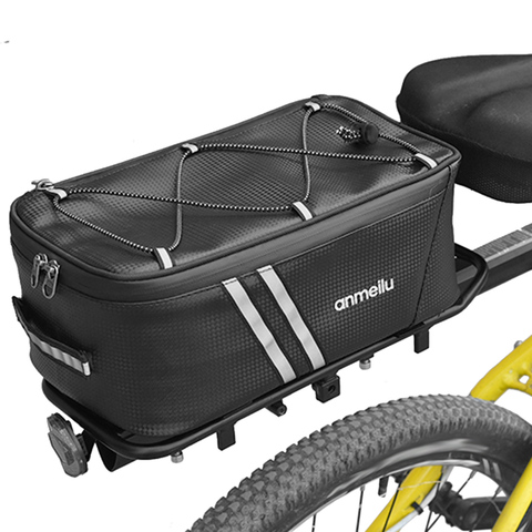 Bolsa para tubo delantero de bicicleta de 7L, bolsa para maletero de bicicleta de gran capacidad, sillín de viaje, resistente al agua, cestas traseras para ciclismo, bolsa de asiento ► Foto 1/5