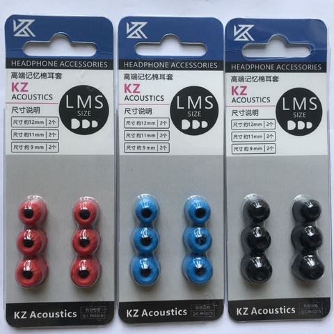 KZ-puntas de orejeras de espuma viscoelástica, 3 pares (6 uds), para auriculares, con aislamiento de ruido, cómodos, KZ ZS10 Pro ► Foto 1/6