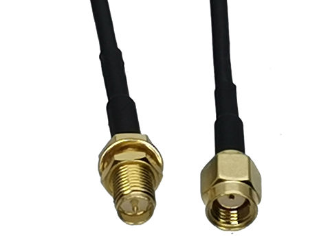 Conector de enchufe macho RG174 RP-SMA a hembra, Conector de mampara, puente Coaxial por radiofrecuencia, Cable Pigtail para antena de Radio de 4 pulgadas ~ 5M, 1 Uds. ► Foto 1/4