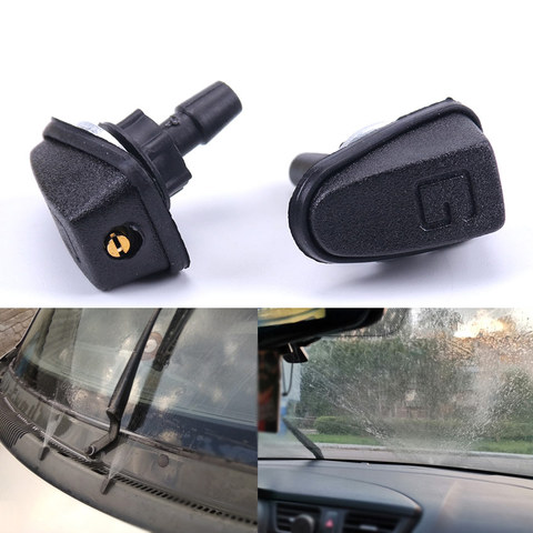 Limpiador de PULVERIZADOR DE AGUA Universal para parabrisas de coche, boquilla ajustable de plástico negro con forma de ventilador, suministros para coche, 1 ud. ► Foto 1/6