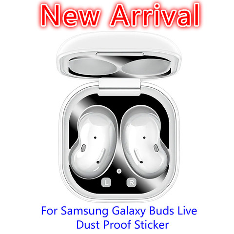 Pegatina de polvo de Metal para Samsung Galaxy Buds, funda en vivo, accesorios de protección para la piel, brotes protectores de virutas de hierro ► Foto 1/6
