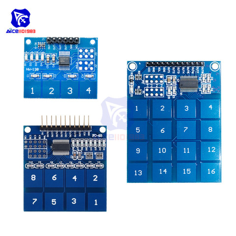 Diymore-Módulo de Sensor táctil para Arduino, interruptor capacitivo Digital de 4/8/16 canales, TTP224/TTP226/TTP229 ► Foto 1/5