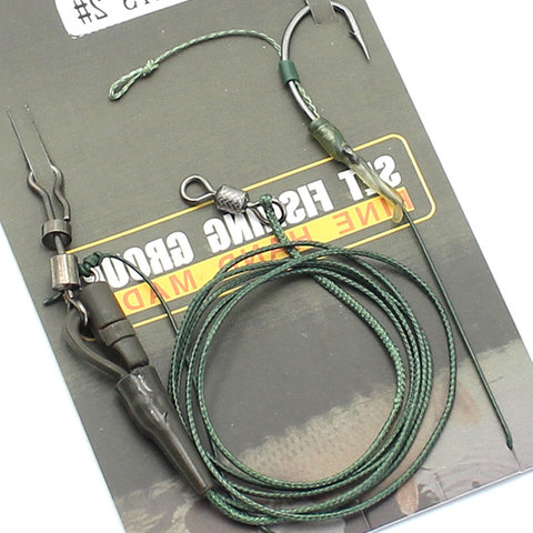 Línea de pesca de carpa Ready Tied, aparejos de pesca de carpa recubiertos Leadcore, accesorios de pesca ► Foto 1/6