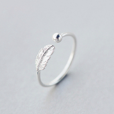 Anillo ajustable de plumas para mujer, joyería fina, accesorios de fiesta ► Foto 1/6