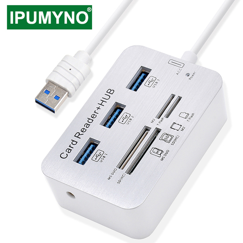 HUB USB 3,0 Multi divisor Puerto lector de tarjetas Sd para Macbook Pro Pc ordenador portátil accesorios Usb 3,1 C Hub con el adaptador de la energía ► Foto 1/6