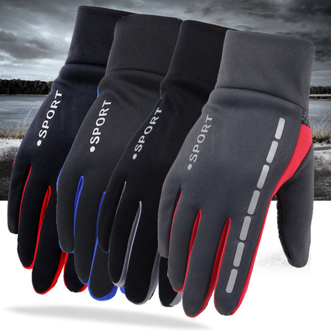 Guantes cálidos de invierno para hombre Therm con puño elástico antideslizante, Guantes Térmicos con forro suave guantes de conducción Guante de cuero de PU 2022 ► Foto 1/6