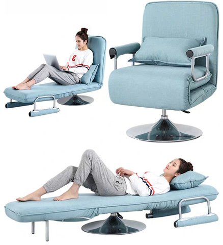 Silla de oficina multifuncional, sillón reclinable plegable para el hogar, individual, individual, L190 x w68 cm ► Foto 1/5