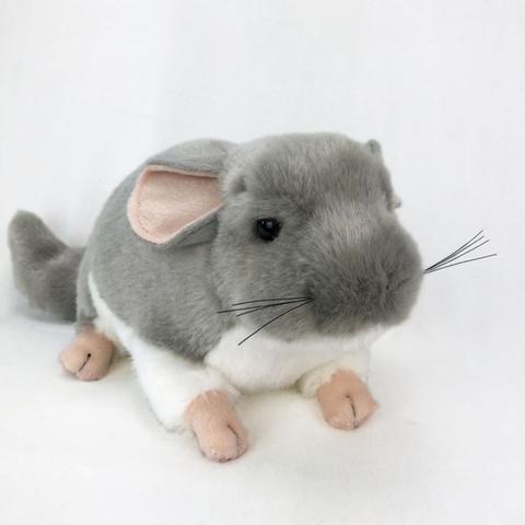 Chinchilla realista de ratón muñeco de peluche para niños, juguete de decoración de escritorio para el hogar, diseño de chinchilla, regalos ► Foto 1/6