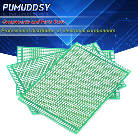 2 piezas de doble cara prototipo PCB 8*12cm diy placa de circuito impreso Universal 8*12 ► Foto 1/2