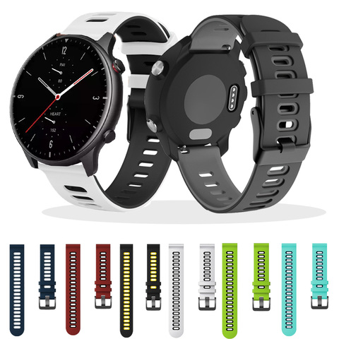 Correa de silicona para amazfit GTR2, correa de 22mm para Polar Vantage M, amazfit GTR, 47mm, Pace Stratos 3, 2, accesorios para reloj ► Foto 1/6