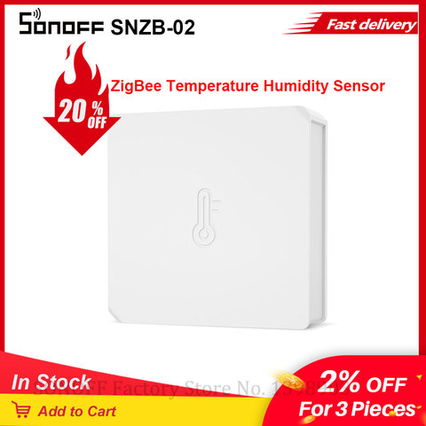 Itead SONOFF SNZB-02 ZigBee de temperatura y humedad Sensor de tiempo Real a través de e-WeLink App funciona con SONOFF ZigBee puente IFTTT ► Foto 1/6