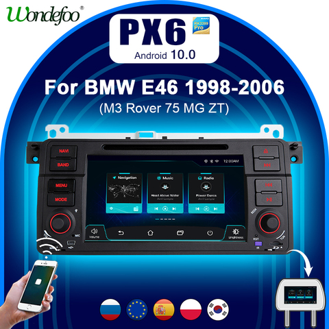 radio coche 1 din Android 10 pantalla PX6 BMW E46 M3/318/320/325/330/335 Land Rover 75 de coche 1din navegador estéreo multimedia gps - de precios y revisión | Vendedor de