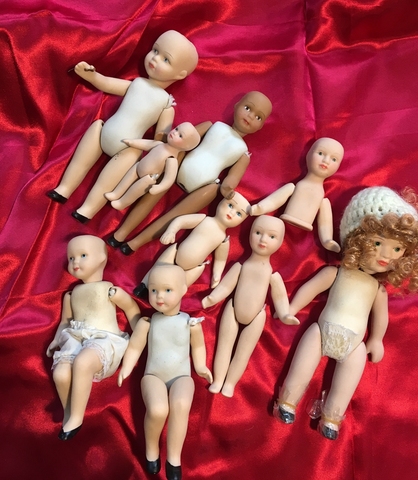 Muñeca de cerámica antigua de cuerpo entero para bebé, accesorios de cerámica, bricolaje, desnuda, maquillaje, adornos para vestido ► Foto 1/6