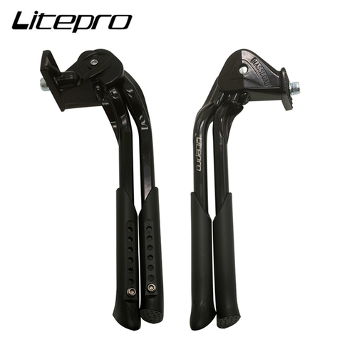 Litepro-Soporte de pie para bicicleta de montaña, 20 y 28 pulgadas, doble pata de cabra, soporte de estacionamiento, aleación de aluminio ajustable ► Foto 1/6