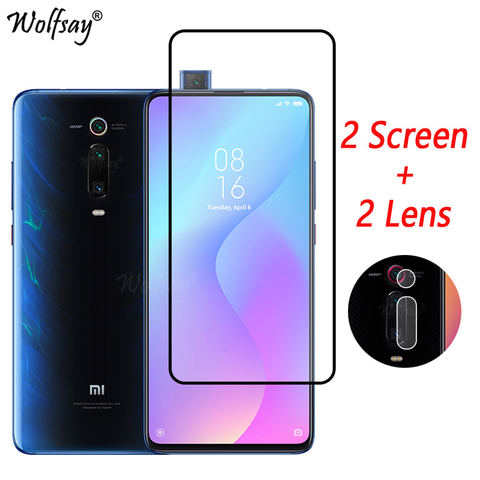 Protector de pantalla de vidrio templado para Xiaomi Mi 9T, Protector de pantalla de cristal templado para cámara de Xiaomi Mi 9T 9 10 Lite ► Foto 1/6