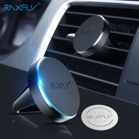 RAXFLY de teléfono magnético soporte para coche para Redmi 4X Nota 5 Pro soporte de montaje de ventilación de aire para teléfono en coche imán soporte para iPhone X XS X MAX ► Foto 1/6