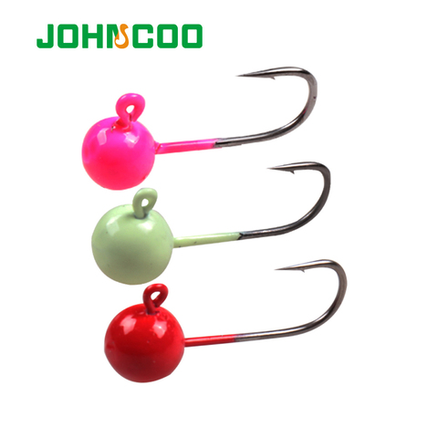 JOHNCOO-10 Uds. De anzuelos de cabezal de anzuelo de Pesca, 1g-7g, plantilla de bola, cabeza de gusano, cebo de plomo, plantillas de pesca para anzuelo de Pesca de lubina ► Foto 1/6