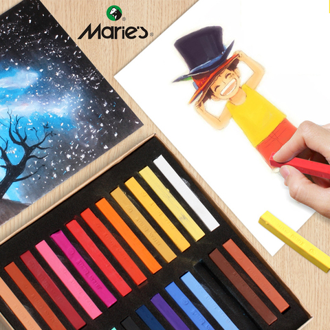 Juego de crayones de pintura de Marie, Pastel suave, caja de 12/24/36/48 colores surtidos ► Foto 1/6