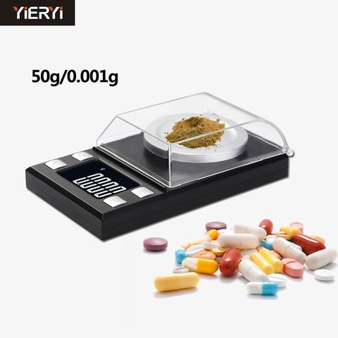 Yieryi-báscula electrónica LCD Digital de 0.001g, joyería llamada, báscula electrónica de miligramo de peso portátil de alta precisión para laboratorio de medicina ► Foto 1/6