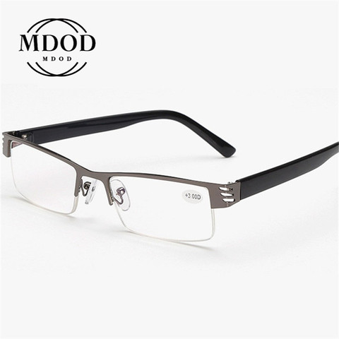 Gafas de lectura de alta calidad para hombre y mujer, lentes de media Marco de gafas para ordenador, presbicia, 1,0 + 1,5 + 2,0 + 2,5 + 3,0 + 3,5 + 4,0 ► Foto 1/6