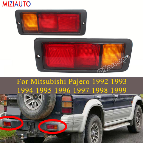 Cola parachoques Reflector luces para Mitsubishi Pajero 1992-1999 MB124963 MB124964 214-1946L-UE 214-1946R-UE trasero para la luz de freno ► Foto 1/6