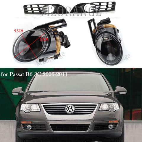 Luces de niebla lámparas para Volkswagen passat b6 2006-2011 Luz de niebla marco de la cubierta/led halógena faro DRL faros antiniebla lámpara de la niebla ► Foto 1/6