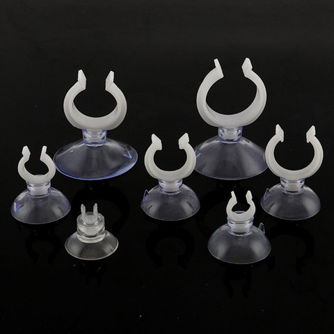 Lote de 10 unidades de soportes de manguera de tubo para avión, ventosa para acuario de 6mm, 10mm y 20mm, accesorios de bomba de aire para tanque de peces ► Foto 1/6