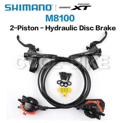 Shimano-freno de disco Deore XT M8100, 2 pistones, 4 pistones, para bicicleta de montaña ► Foto 1/6