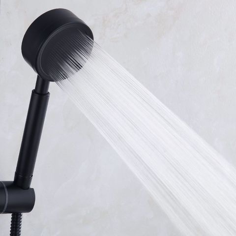Alcachofa de ducha de alta presión para baño, ahorro de agua, cepillado, color negro ► Foto 1/6